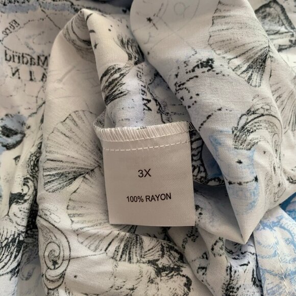 NEW Jane & Delancey lightweight short sleeve flowy novelty vacation button up - Picture 7 of 9